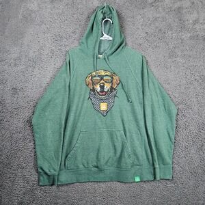 Wild Tribute Maximus Best Friends Dog Hoodie Unisex Size Large Hunter Green